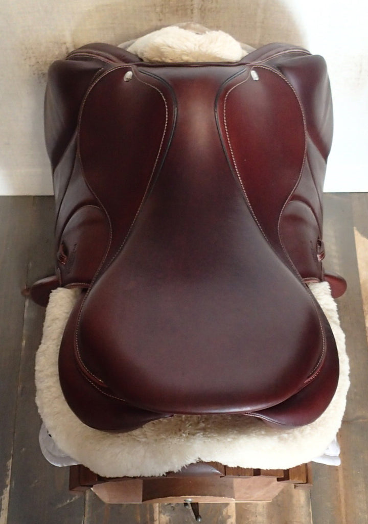 17.5" Devoucoux Chiberta O Monoflap Saddle - Full Buffalo - 2022 - 1AR Flaps - 4.5" dot to dot