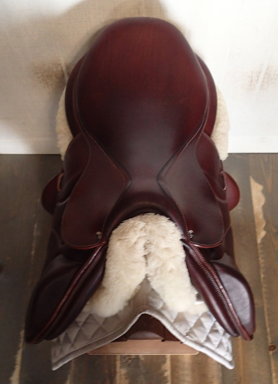 17.5" Devoucoux Chiberta O Monoflap Saddle - Full Buffalo - 2022 - 1AR Flaps - 4.5" dot to dot