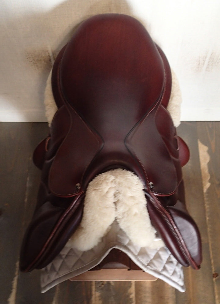 17.5" Devoucoux Chiberta O Monoflap Saddle - Full Buffalo - 2022 - 1AR Flaps - 4.5" dot to dot