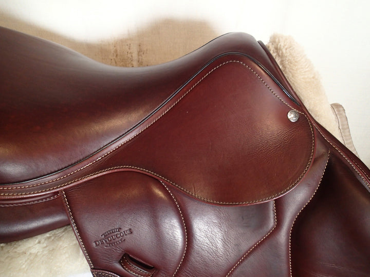 17.5" Devoucoux Chiberta O Monoflap Saddle - Full Buffalo - 2022 - 1AR Flaps - 4.5" dot to dot