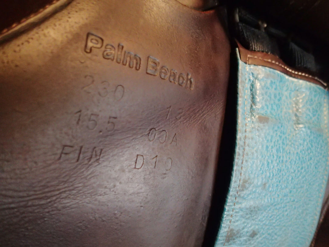 15.5" Voltaire Palm Beach Saddle - Full Buffalo - 2013 - 00A Flaps - 4.75" dot to dot - FIN Panels