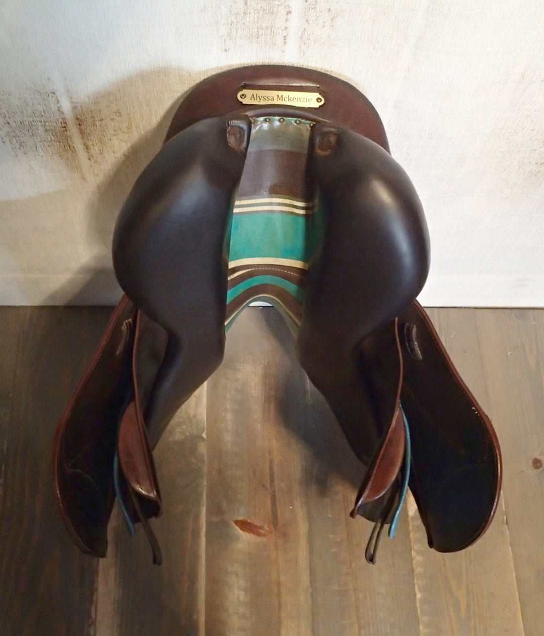 15.5" Voltaire Palm Beach Saddle - Full Buffalo - 2013 - 00A Flaps - 4.75" dot to dot - FIN Panels