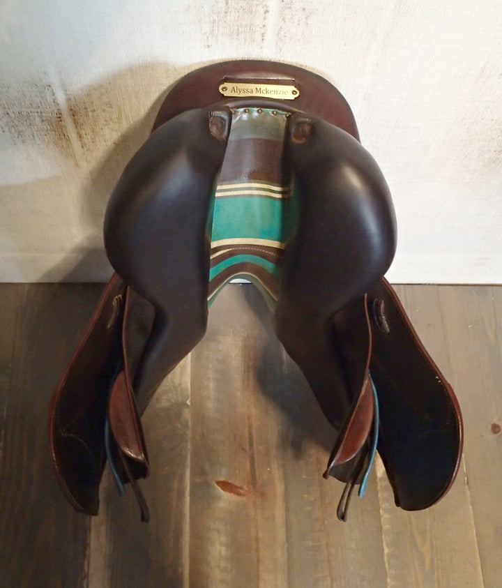 15.5" Voltaire Palm Beach Saddle - Full Buffalo - 2013 - 00A Flaps - 4.75" dot to dot - FIN Panels