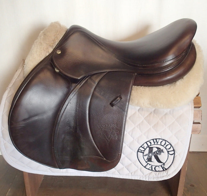 17.5" Voltaire Palm Beach Saddle - Full Buffalo - 2012 - 3AA Flaps - 4.75" dot to dot - FIN Panels