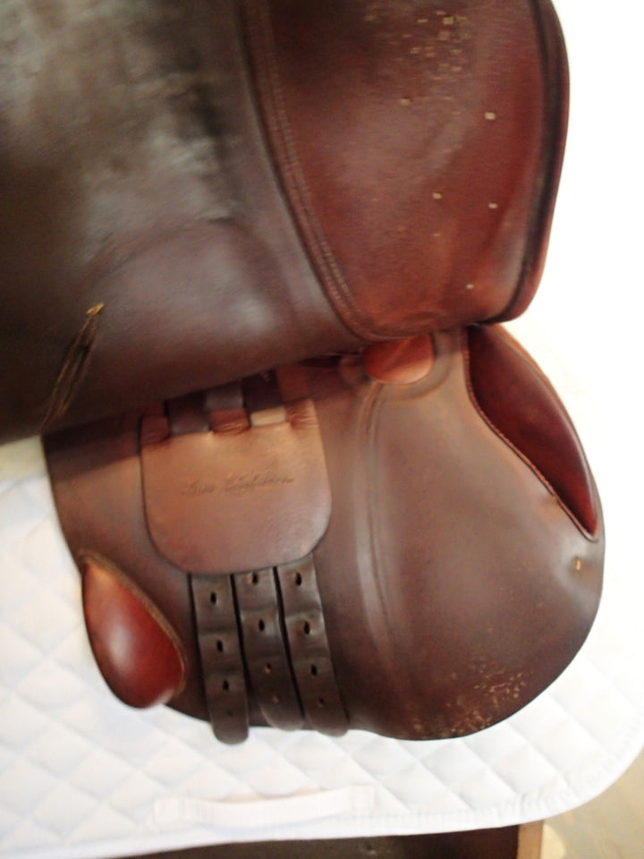 18.5" Luc Childeric Model M Saddle - 2002 - 2.5 Flaps - 4.75" dot to dot