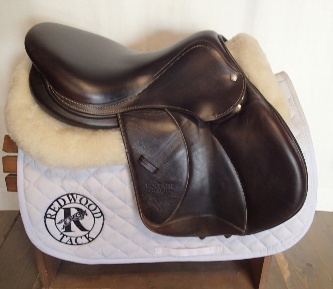 16.5" Voltaire Palm Beach Saddle - Full Buffalo - 2018 - 1A Flaps - 4.75" dot to dot - FIN Panels