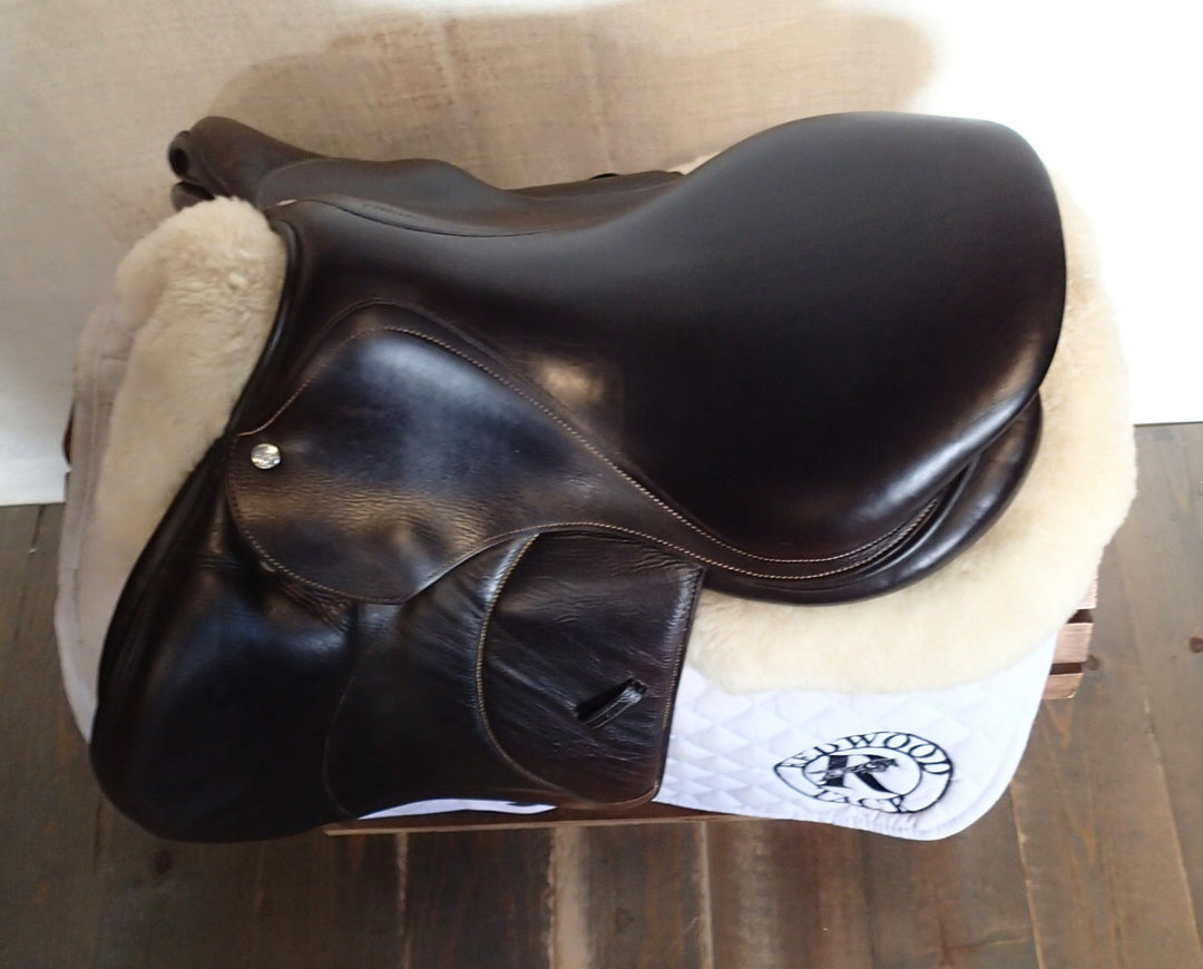 16.5" Voltaire Palm Beach Saddle - Full Buffalo - 2018 - 1A Flaps - 4.75" dot to dot - FIN Panels