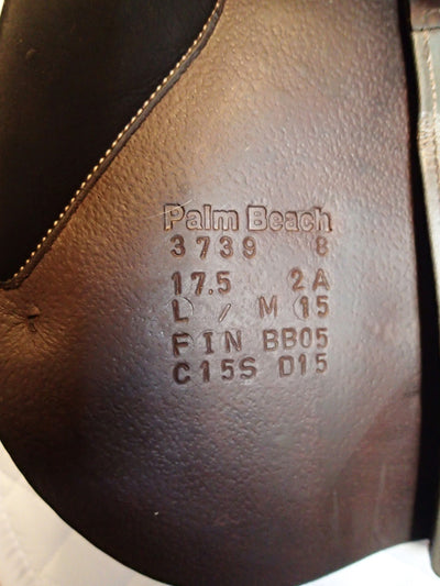 17.5" Voltaire Palm Beach Saddle - Full Buffalo - 2018 - 2A Flaps - 4.75" dot to dot - FIN Panels