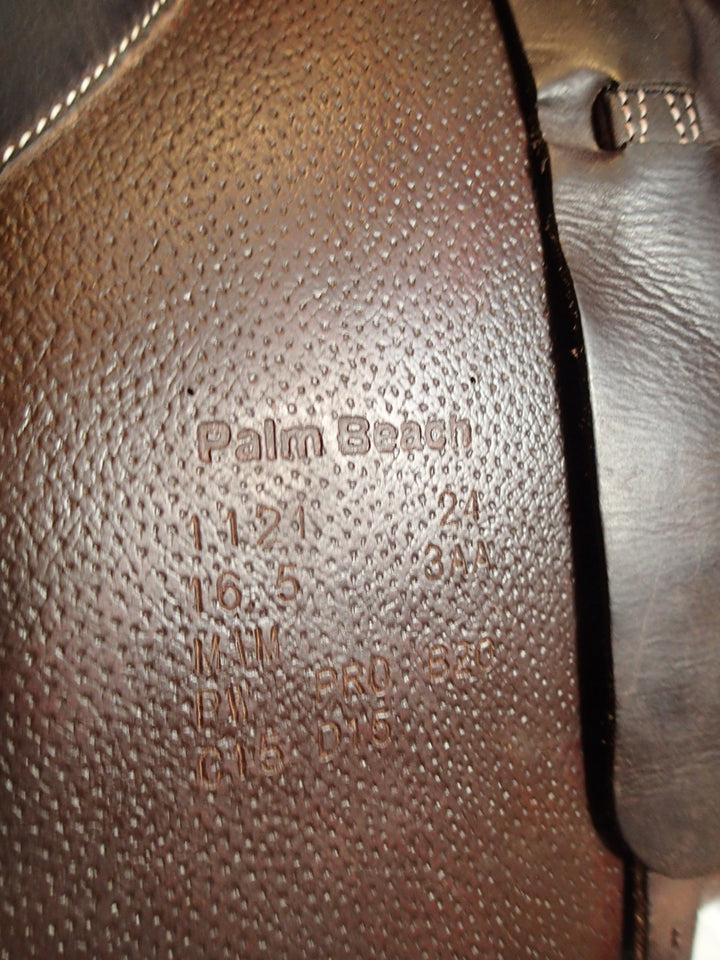 16.5" Voltaire Palm Beach Saddle - Full Buffalo - 2024 - 3AA Flaps - 4.75" dot to dot - Pro Panels (967)