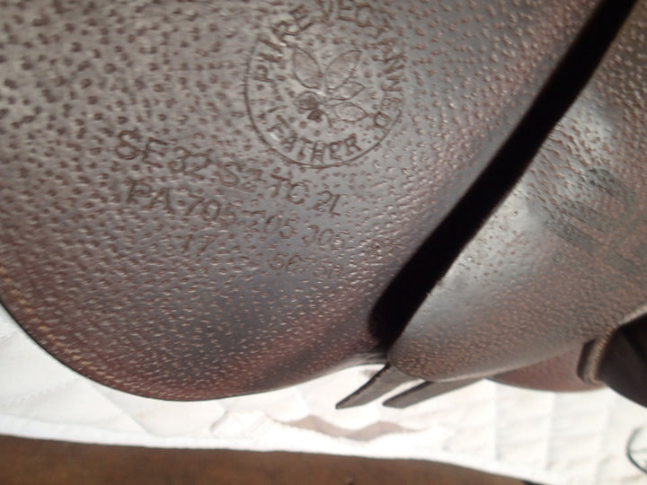 17.5" CWD Mademoiselle 2Gs Saddle - Full Buffalo - 2017 - 2L Flaps - SE32 - 4.5" dot to dot - Pro Panels (986)