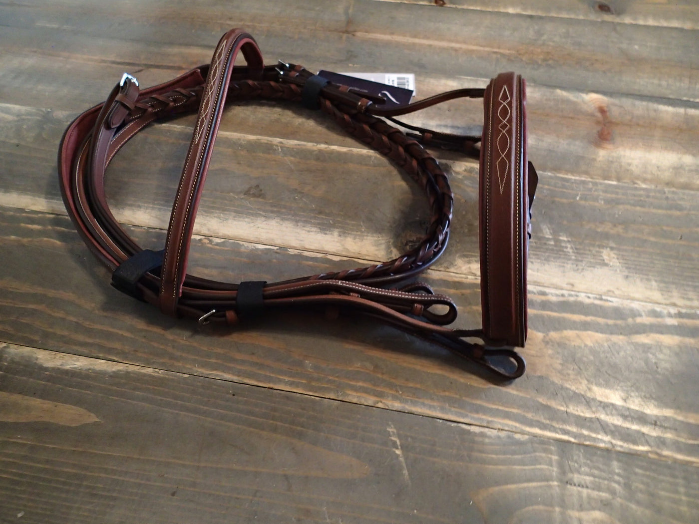 Antares Origin Fancy Stitched Wide Noseband Hunter Bridle and Matching Reins - NEW with tags - Size 3