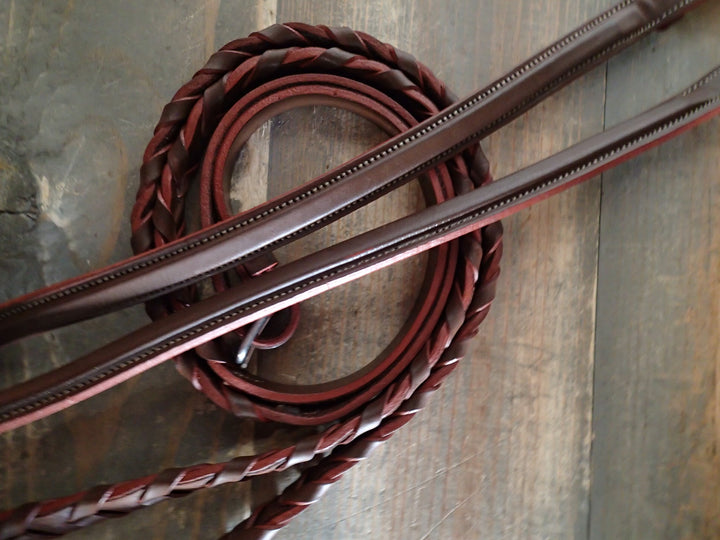 Devoucoux Raised Laced Reins - NEW - 114"
