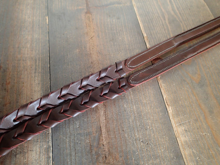 Devoucoux Raised Laced Reins - NEW - 114"