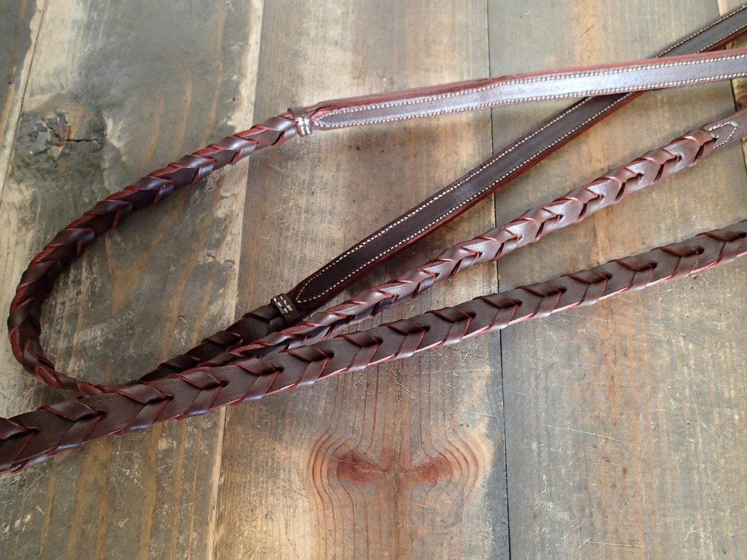Devoucoux Raised Laced Reins - NEW - 114"