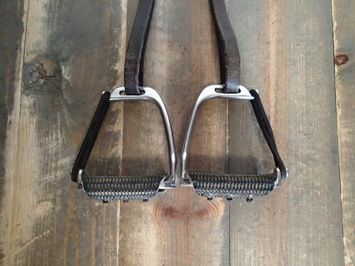 Peacock Safety Stirrup Irons and Kids Stirrup Leathers