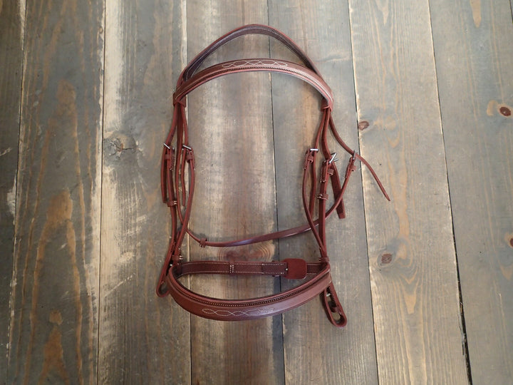 Devoucoux Fancy Stitched Monocrown Anatomic Bridle - NEW - Size 2