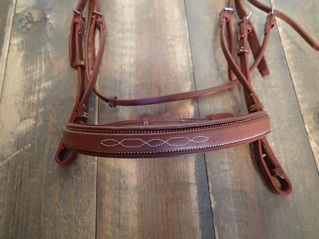 Devoucoux Fancy Stitched Monocrown Anatomic Bridle - NEW - Size 2