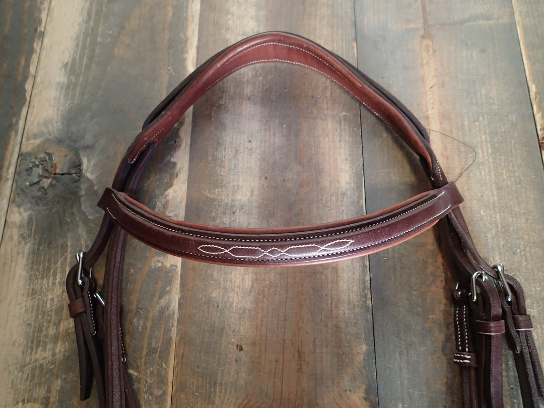 Devoucoux Fancy Stitched Hunter Bridle - NEW - S
