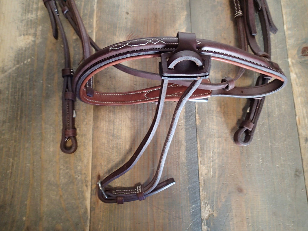 Devoucoux Fancy Stitched Hunter Bridle - NEW - S