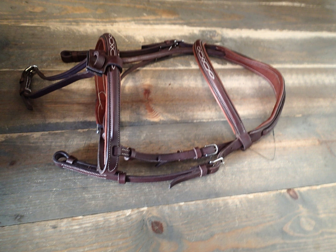 Devoucoux Fancy Stitched Hunter Bridle - NEW - S