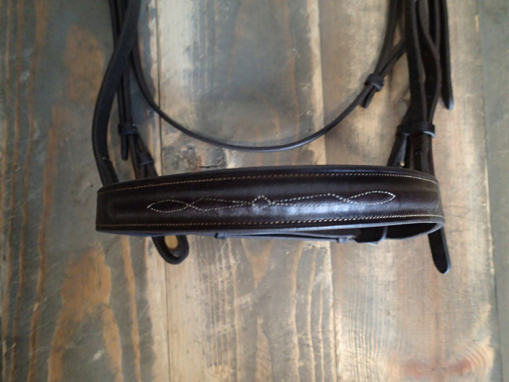 Pessoa Wide Noseband Fancy Stitched Bridle - Size Full