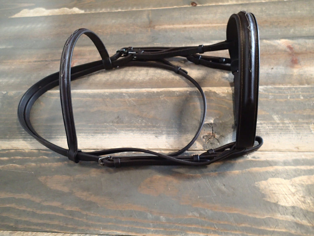 Pessoa Wide Noseband Fancy Stitched Bridle - Size Full