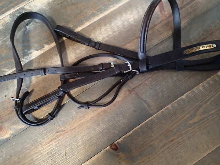 Pessoa Wide Noseband Fancy Stitched Bridle - Size Full