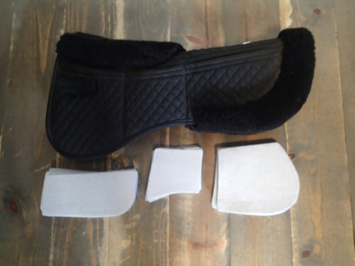 Total Saddle Fit Six Point Saddle Pad - Sheepskin Half Pad with Wither Freedom