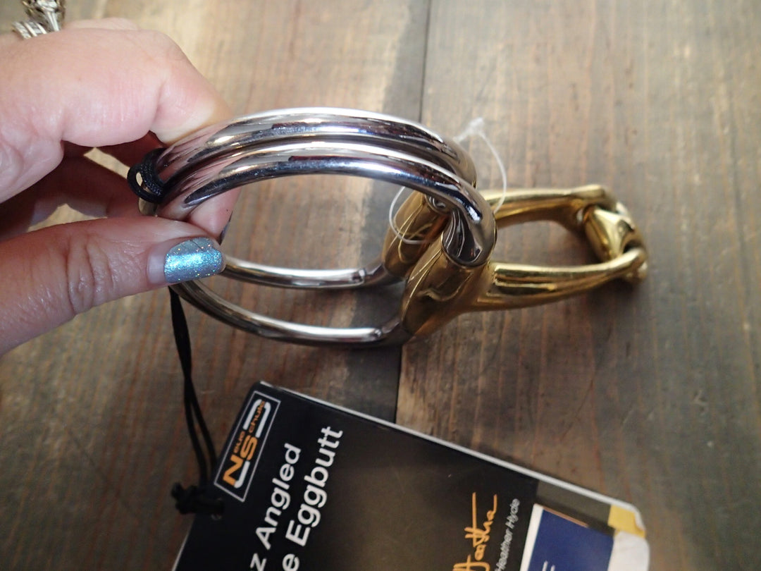Neue Schule Trans Angled Lozenge Eggbutt Bit - 5"