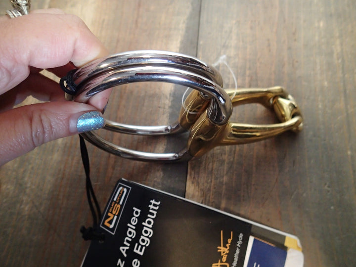 Neue Schule Trans Angled Lozenge Eggbutt Bit - 5"