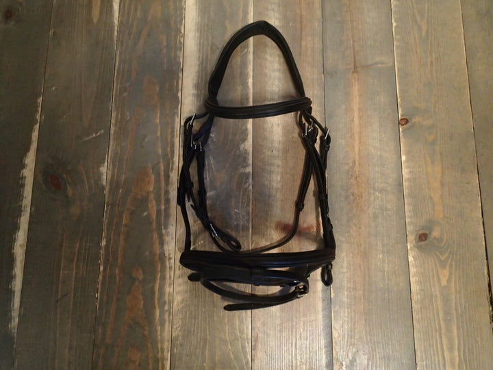 Antares Fancy Stitched Flash Bridle - Black - Size 2