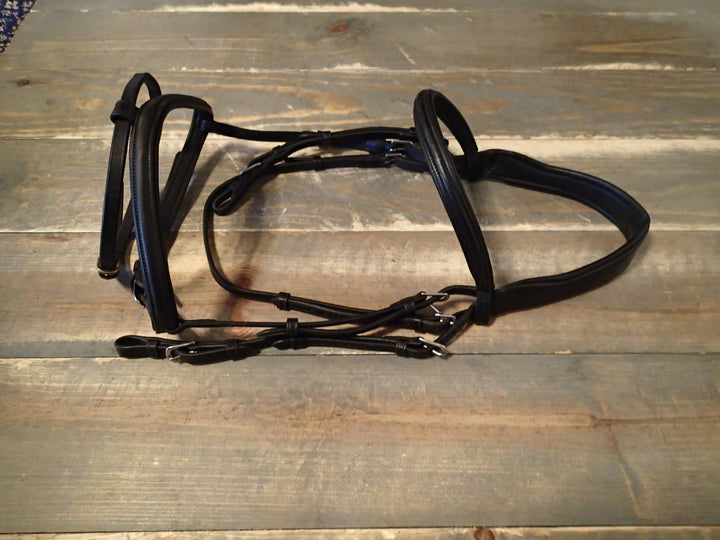 Antares Fancy Stitched Flash Bridle - Black - Size 2