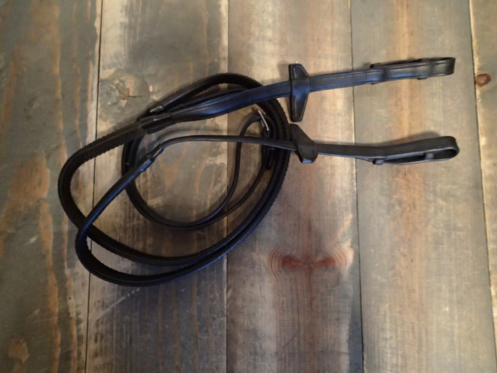 Rubber Reins - Black - 110"