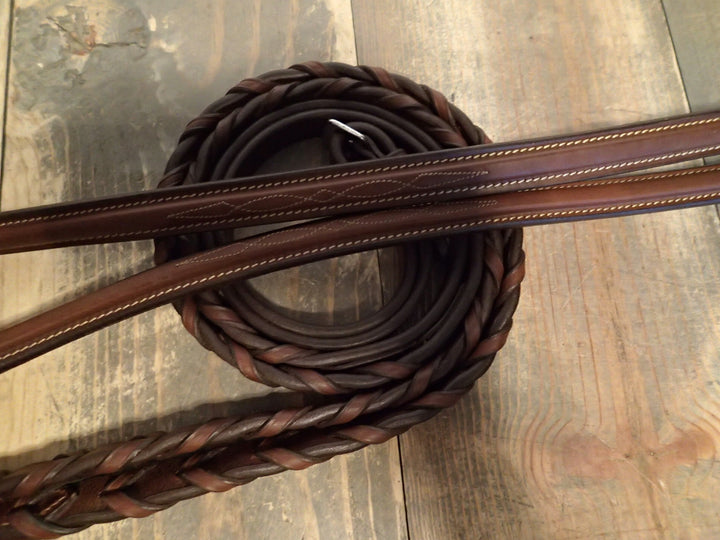 Antares Fancy Stitched Laced Reins - NEW - Size 2 (horse)