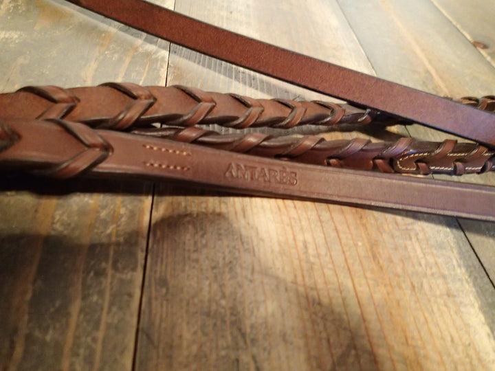 Antares Fancy Stitched Laced Reins - NEW - Size 2 (horse)