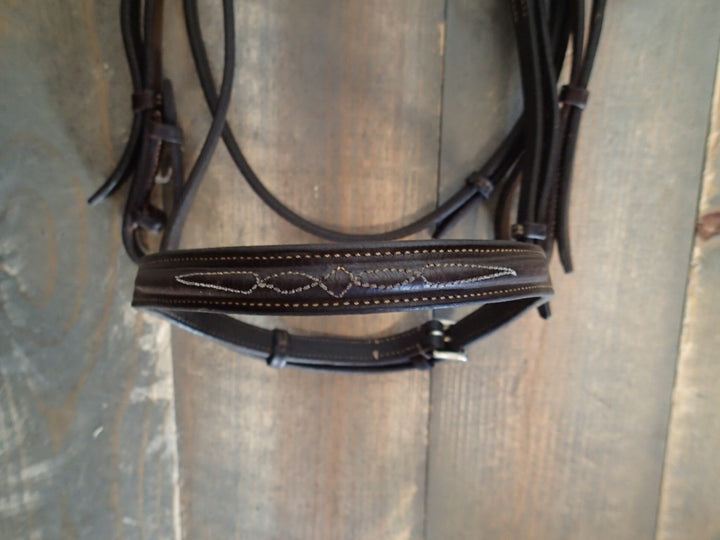 Jimmy's 21st Century Fancy Stitched Raised Pony Bridle and Reins