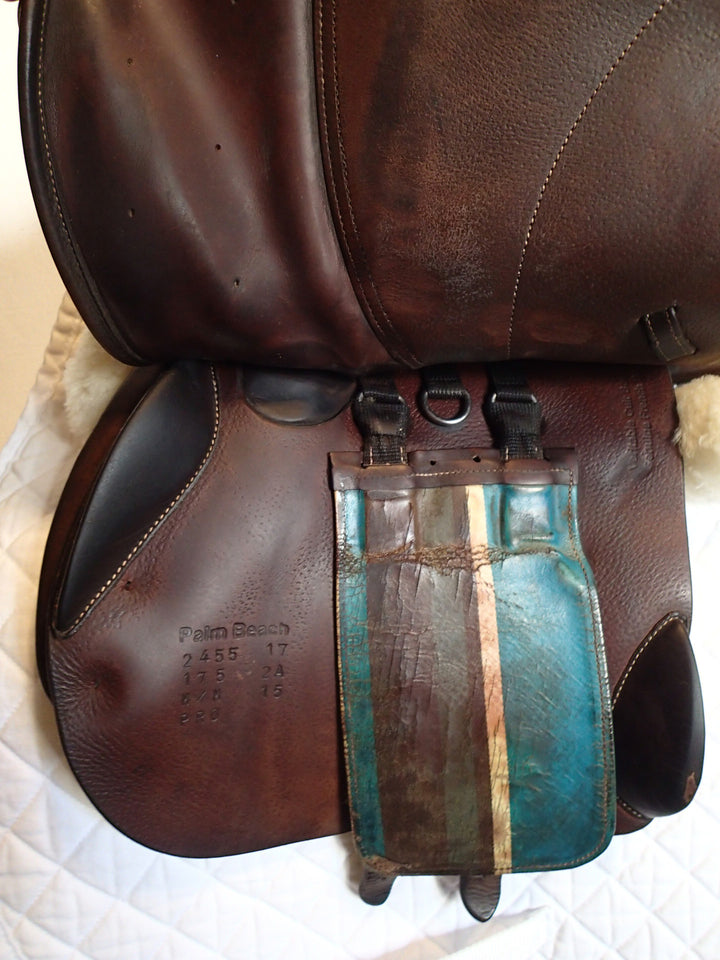 17.5" Voltaire Palm Beach Saddle - Full Buffalo - 2017 - 2A Flaps - 4.75" dot to dot - Pro Panels